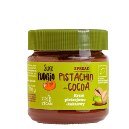 Ekologiczny krem pistacjowo-kakaowy wegański 190g Super Fudgio