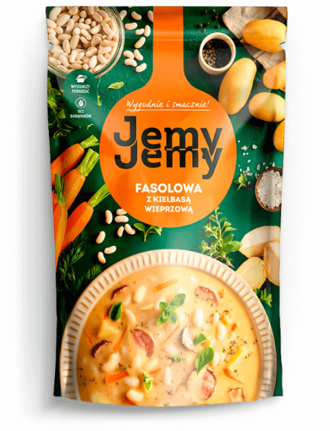JEMYJEMY Zupa fasolowa z kiełbasą 450g JEMYJEMY Zupa fasolowa z kiełbasą 450g