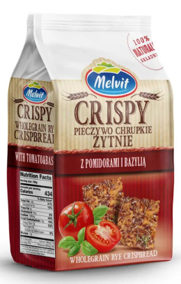 MELVIT Crispy żytni z pomidorami i bazylią 150g