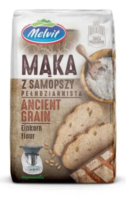 MELVIT Mąka z Samopszy pełnoziarnista 1kg