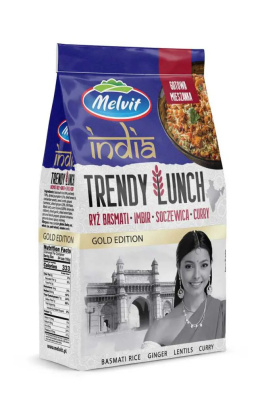 MELVIT Trendy lunch India ryż basmati, imbir, soczewica, curry 300g