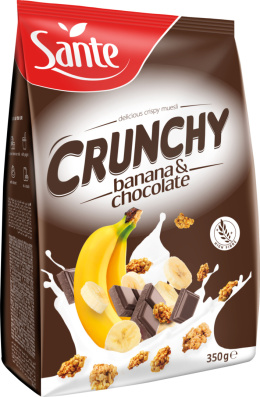 SANTE Crunchy bananowe z czekoladą 350g