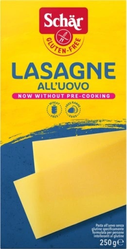 SCHAR makaron bezglutenowy jajeczny LASAGNE 250g SCHAR makaron bezglutenowy jajeczny LASAGNE 250g