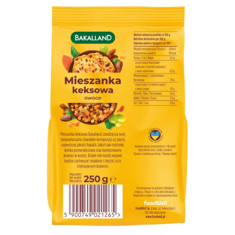 BAKALLAND MIESZANKA KEKSOWA 250G BAKALLAND MIESZANKA KEKSOWA 250G