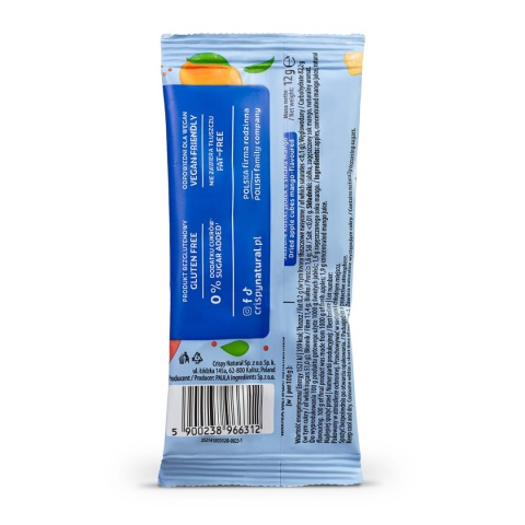 CRISPY NATURAL Jabłka o smaku mango suszone kostki z jabłek 12g CRISPY NATURAL Jabłka o smaku mango suszone kostki z jabłek 12g