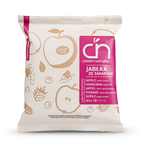 CRISPY NATURAL JABŁKO Suszone chipsy owoce leśne 18g