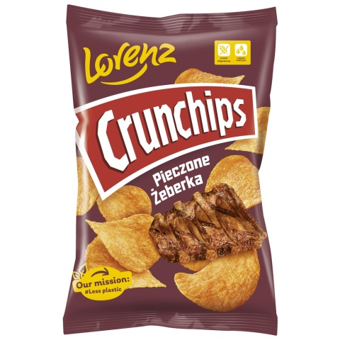 CRUNCHIPS Chipsy Pieczone żeberka 140g LORENZ