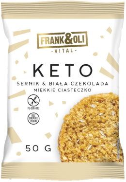 FRANK&OLI KETO Miękkie Ciasteczko Smak sernika & biała czekolada50g