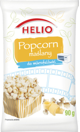 HELIO Popcorn do mikrofalówki maślany 90G