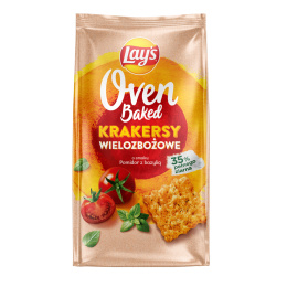 LAY'S Oven Baked Krakersy wielozbożowe o smaku pomidora z bazylią 80G