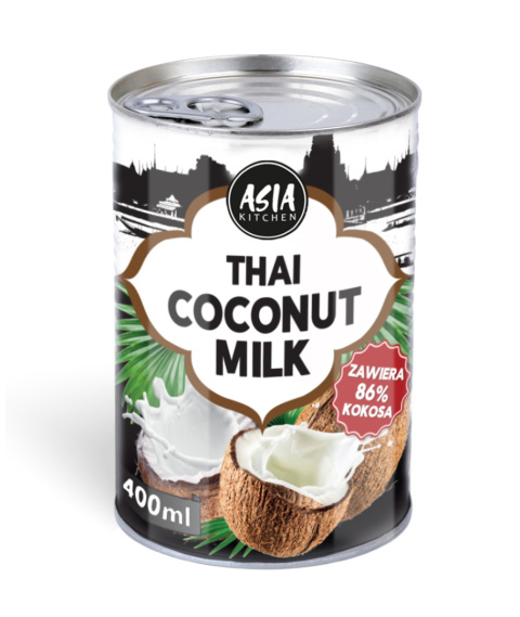 ASIAN KITCHEN Tajskie mleko kokosowe 86% kokosa 400ml ASIAN KITCHEN Tajskie mleko kokosowe 86% kokosa 400ml