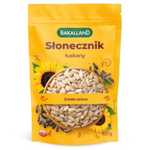 BAKALLAND SŁONECZNIK ŁUSKANY 100G BAKALLAND SŁONECZNIK ŁUSKANY 100G
