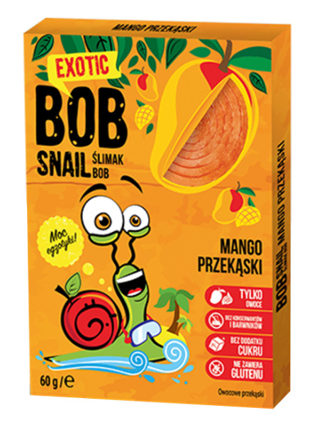 BOB SNAIL Przekąska mango 60g BOB SNAIL Przekąska mango 60g