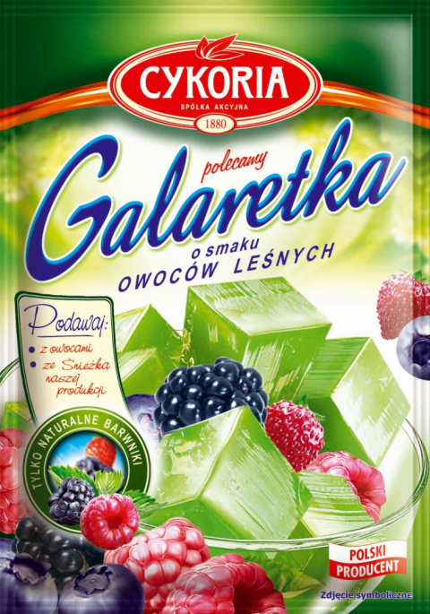 CYKORIA Galaretka o smaku owoców leśnych 75g CYKORIA Galaretka o smaku owoców leśnych 75g