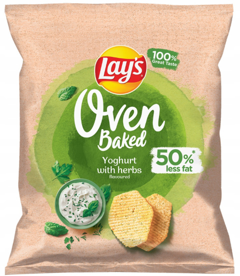 LAY'S OVEN BAKED Chipsy o smaku Jogurtu z ziołami 40G LAY'S OVEN BAKED Chipsy o smaku Jogurtu z ziołami 40G