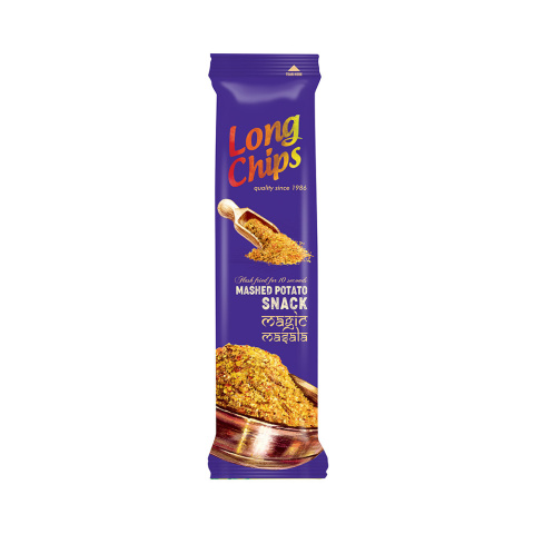 LONG CHIPS Chipsy ziemniaczane o smaku magic masala 75g LONG CHIPS Chipsy ziemniaczane o smaku magic masala 75g