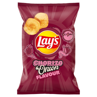 Lay's Chipsy ziemniaczane chorizo&onion o smaku chorizo z cebulą 130g