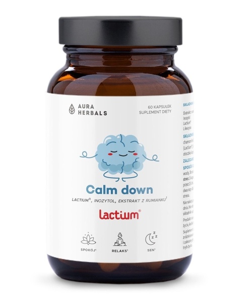 AURA HERBALS Calm down, Lactium®, kapsułki 60 szt. AURA HERBALS Calm down, Lactium®, kapsułki 60 szt.