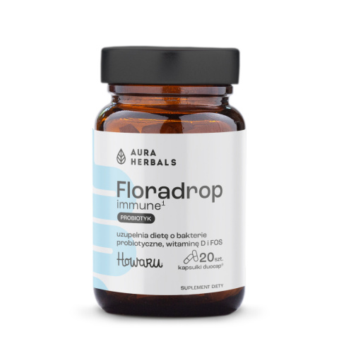 AURA HERBALS Floradrop immune¹, probiotyk, kapsułki 20 szt. AURA HERBALS Floradrop immune¹, probiotyk, kapsułki 20 szt.