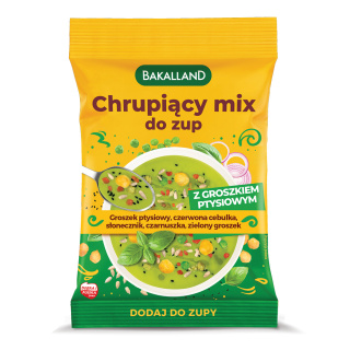 BAKALLAND Chrupiący Mix do zup z groszkiem ptysiowym 75g