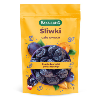 BAKALLAND ŚLIWKI KALIFORNIJSKIE SUSZONE 100G