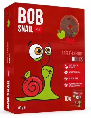 BOB SNAIL Przekąska jabłkowo-wiśniowa 100g