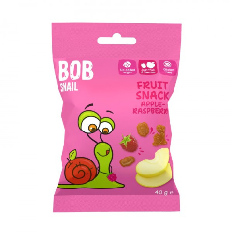 BOB SNAIL Żelki o smaku jabłko-malina 40g BOB SNAIL Żelki o smaku jabłko-malina 40g
