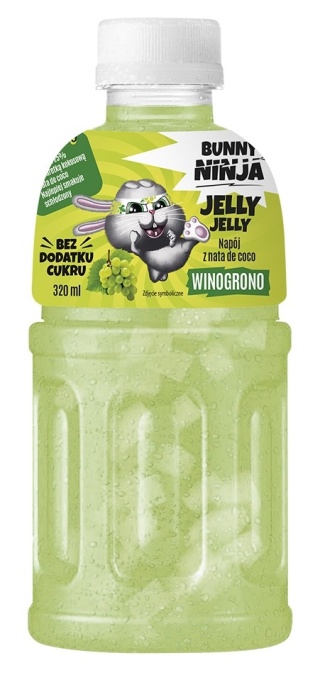 BUNNY NINJA JELLY JELLY Napój z sokiem z winogron NFC oraz galaretką kokosową 320ml