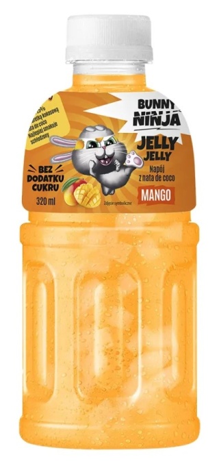 BUNNY NINJA JELLY JELLY Napój z sokiem z mango NFC oraz galaretką kokosową 320ml