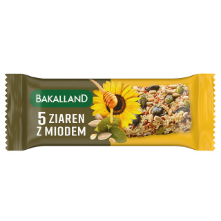 Baton zbożowy Bakalland BA! 5 ziaren z miodem 40g Batonik