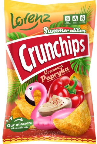 CRUNCHIPS X-CUT Chipsy Kremowa Papryka 140g LORENZ