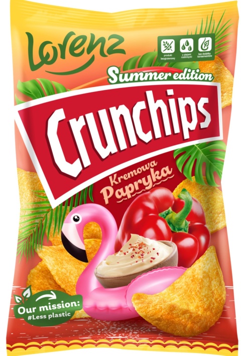CRUNCHIPS X-CUT Chipsy Kremowa Papryka 140g LORENZ CRUNCHIPS X-CUT Chipsy Kremowa Papryka 140g LORENZ