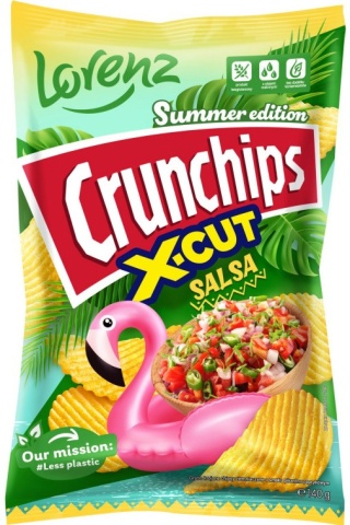 CRUNCHIPS X-CUT Chipsy Salsa 140g LORENZ