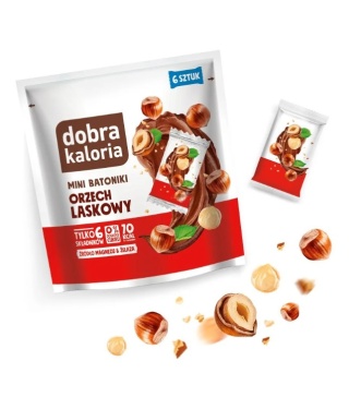 DOBRA KALORIA MINI BATONIKI ORZECH LASKOWY 108G 6SZT