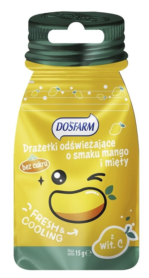 DOSFARM Drażetki odświeżające mięta + mango 15g