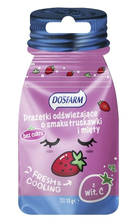 DOSFARM Drażetki odświeżające mięta + truskawka 15g