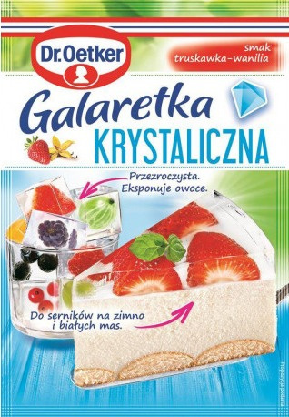 DR OETKER Galaretka krystaliczna truskawkowo-waniliowa 72g