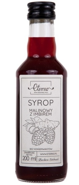 ETERNO Syrop malinowy z imbirem 200ml