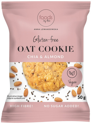 Foods By Ann Ciastko owsiane Migdał & Nasiona Chia 50g