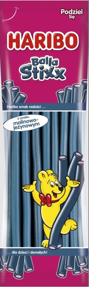 HARIBO Żelki Balla Stixx o smaku malinowo-jeżynowym 80g
