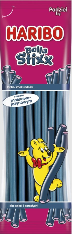 HARIBO Żelki Balla Stixx o smaku malinowo-jeżynowym 80g