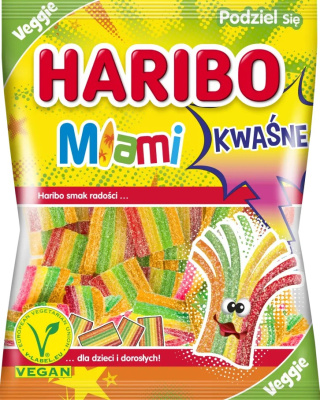 HARIBO Żelki Miami Fizz Kwaśne Paski Wege 85g