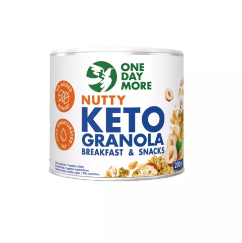 OneDayMore Granola KETO orzechowa 200g OneDayMore Granola KETO orzechowa 200g