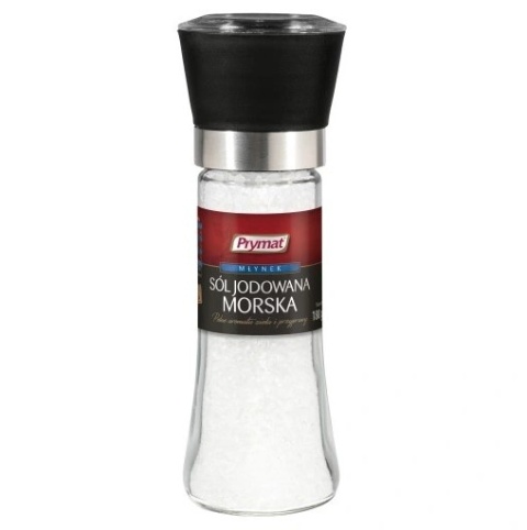 PRYMAT Sól morska jodowana Prymat w młynku 180g
