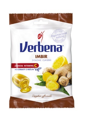 VERBENA Cukierki ziołowe z imbirem 60g