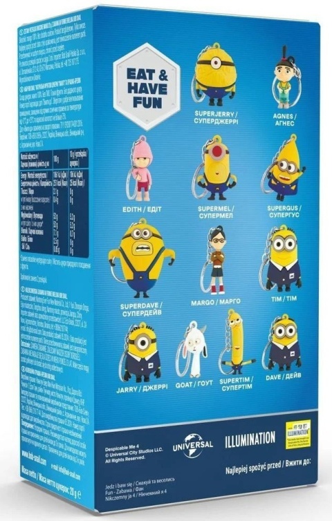 BOB SNAIL przekąska Bob Snail Fun Minionki z zabawką brelok 20g
