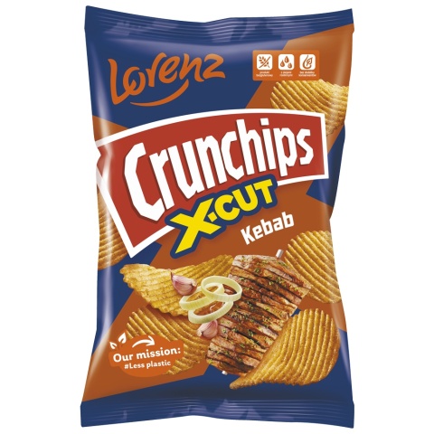 CRUNCHIPS Chipsy X-CUT Kebab 130g LORENZ