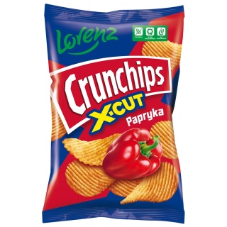 CRUNCHIPS Chipsy X-CUT Papryka 130g LORENZ