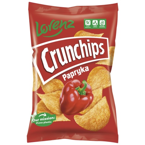 CRUNCHIPS Chipsy Papryka 130g LORENZ