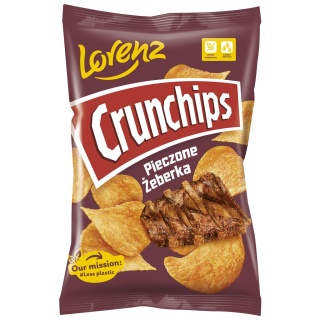 CRUNCHIPS Chipsy Pieczone żeberka 130g LORENZ
